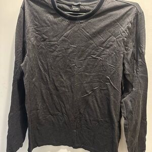 Hugo Boss Gray and Black Slim Fit Shirt